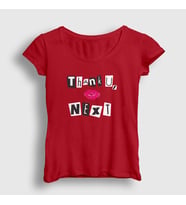 Presmono Kadın Sarı Next Ariana Grande T-Shirt 152702tt (Kırmızı)