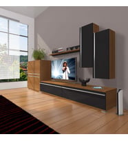 Decoraktiv Eko 6 Mdf Std Tv Ünitesi Tv Sehpası (Siyah - Ceviz)