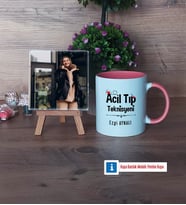 Acil Tıp Teknisyeni Fotoğraflı Dekoratif Taş, Kupa Bardak Beyaz Hediye (Model 6)