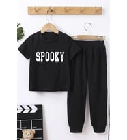 Çocuk Spooky Alt - Üst Eşofman Takımı (Siyah)