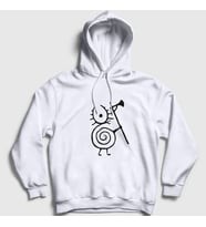 Presmono Unisex Beyaz Logo Heilung Kapüşonlu Sweatshirt 148753tt (Beyaz)