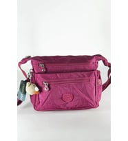 Nemo Bags Kadın Çok Cepli Ayarlanabilir Çapraz Askılı Omuz Çantası (Bordo)