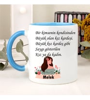 Abla Kelime Anlamlı Kupa (Mavi)