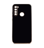 Xiaomi Redmi Note 8 Kılıf Kenarları Gold Kamera Korumalı Renkli Pastel Silikon Açık Yeşil BARK (Siyah)