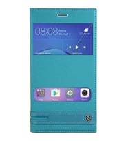 Huawei GR5 2017 / Honor 6X Kılıf Elite Kapaklı Suni Deri Kılıf (Turkuaz)