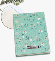 Kişiye Özel Desenli Defter (Çiçek Motifli)