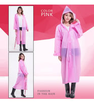 Raıncoat Yağmurluk - Siyah (Pembe)