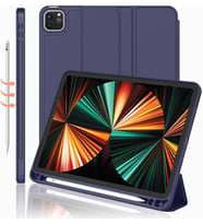 Apple iPad Pro 11 1. 2. 3. 4. Nesil Kılıf Kalem Bölmeli Smart Case 2018-2022 (Lacivert)