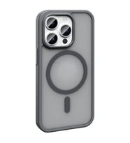 Vendas iPhone 14 Pro Kılıf Magsafe Şarj Özellikli Mat Arka Yüzey Zore Sio Kapak (Gri)