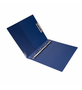 2K ÇİFT MEKANİZMALI PVC EVRAK SUNUM KLASÖRÜ SEKRETERLİK + 4D HALKA MEKANİZMALI 27X32 CM A4 DAR KLASÖR (Mavi)