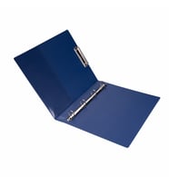 2K ÇİFT MEKANİZMALI PVC EVRAK SUNUM KLASÖRÜ SEKRETERLİK + 4D HALKA MEKANİZMALI 27X32 CM A4 DAR KLASÖR (Mavi)