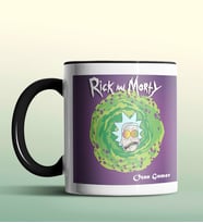 Kişiye Özel Rick and Morty Rick 3 Beyaz Renk Kupa (Siyah)