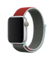 BİPOWER Apple Watch 38-40mm KRD3 Hasır Kordon - Sport (Bordo)