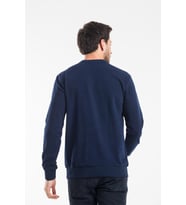 Erkek Bisiklet Yaka Regular Kalıp İnce Air Baskılı Sweatshırt SPR24SWK124 (Lacivert)