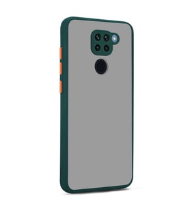 Xiaomi Redmi Note 9 Kılıf Kamera Korumalı Mat Kapak (Koyu Yeşil)