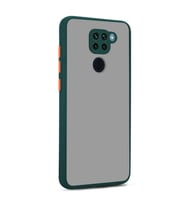 Xiaomi Redmi Note 9 Kılıf Kamera Korumalı Mat Kapak (Koyu Yeşil)