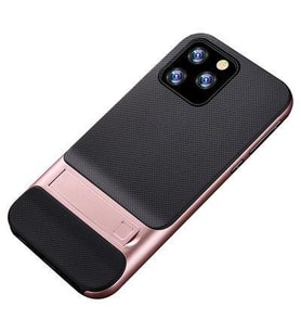 iPhone 11 Pro Standlı Korumalı Lüx Silikon (Rose)