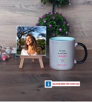Doğum Günü Hediyesi Fotoğraflı Dekoratif Taş, Kupa Bardak Beyaz Hediye (Model 9)