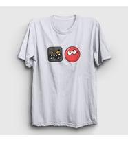 Presmono Unisex Sarı Evil Square Oyun Red Ball T-Shirt 358038tt (Beyaz)