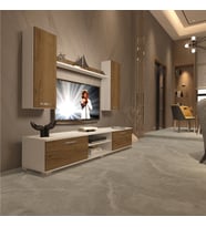 Decoraktiv Eko 7 Mdf Dvd Tv Ünitesi Tv Sehpası (Beyaz - Pera)