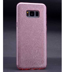 Samsung Galaxy S8 Kılıf Simli Parlak Shining Kapak (Pembe)
