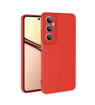 Realme C65 4G Kılıf Lansman Tasarım İç Yüzeyi Kadife Silikon (Kırmızı)