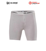 Gd Goldoremi Premium Erkek Esnek Likralı Pamuklu Rahat Kalıp Düğmeli Paçalı Uzun Tekli Boxer