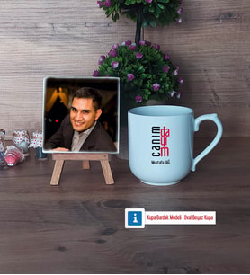 Dayıya Hediye Fotoğraflı Dekoratif Taş, Kupa Bardak Beyaz Hediye (Model 5)