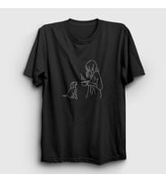 Presmono Unisex Beyaz Dog And Coffee Köpek T-Shirt 285968tt (Siyah)