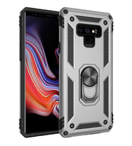 Galaxy Note 9 Kılıf Zore Vega Yüzüklü Standlı Zırh Kılıf (Gri)