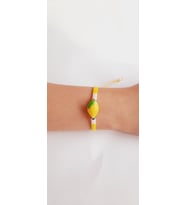 Miyuki Tila Murano Cam Özel Tasarım Çilek Limon Çocuk Bileklik (Sarı)