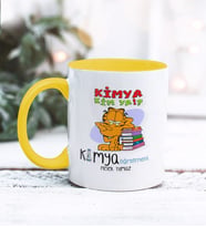 Kimya Öğretmeni Tasarımlı Kişiye Özel Kupa Bardak (Sarı)
