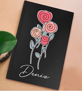 BK Gift Kişiye Özel İsimli Sert Kapaklı Siyah Defter, Arkadaşa Hediye, Yeni İş Hediyesi, Anı Defteri, Doğum Günü Hediyesi-1 (Model 10)
