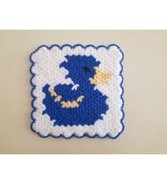 Banyo Çirkin Ördek Çocuk / Bebek El Örgüsü Lifi  Takım Renkleri (Sarı)