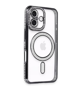  İPhone 16 Uyumlu Joke Ultra Koruma Simli Magneticsafe Kılıf (Siyah)