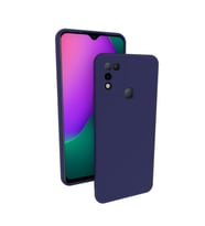 Infinix Hot 11 Play Kılıf Kamera Korumalı Silikon Rubber Arka Kapak (Lacivert)