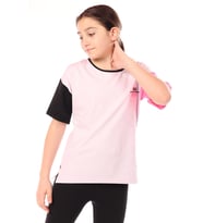 Toontoy Kız Çocuk Nakışlı Tişört (Açık Lila)