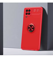 Samsung Galaxy A12 Kılıf Yüzüklü Magnetli Ravel Case (Kırmızı)