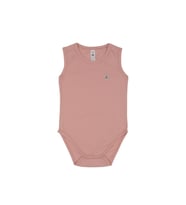 Çıtçıt Detaylı Logolu Basic Kolsuz Body (Pembe)