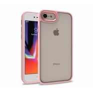 Apple iPhone 7-8 Kılıf Case, Kamera Lens Korumalı Elektroplatin Kaplama Sert PC Koruyucu Colourful Platinum Serisi (Rose)