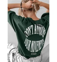 Unisex Dont Baskılı T-shirt (Yeşil)