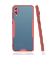 Galaxy A02 Kılıf Zore Parfe Kenarları Pastel Renk Silikon Kılıf (Pembe)