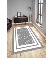 Dijital Baskılı Yıkanabilir Kaymaz Modern Renkli Salon Halısı Mutfak Halısı Yolluk ND-HY-1142 (Gri)