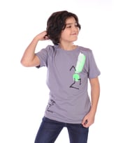Toontoy Erkek Çocuk Yazı Baskılı Tişört (Gri)