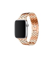 BİPOWER Apple Watch 42-44mm KRD16 Metal Kordon (Altın Çakır)