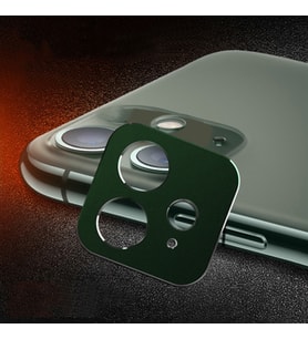 iPhone 11 6.1 3D Metal Kamera Koruyucu Metal Lens (Koyu Yeşil)