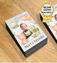 10 Temalı Kişiye Özel Resimli Doğum Günü Magneti  8x6 Cm 10 Adet (Yeşil)