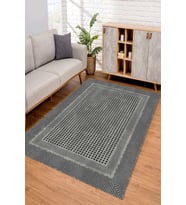 Dijital Kaymaz Taban Yıkanabilir Renkli Salon Halısı Mutfak Halısı Yolluk ND-SD-1158 (Gri)