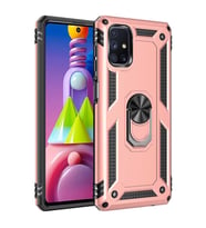Galaxy M51 Kılıf Yüzüklü Zırh Tank Vega (Rose)