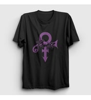 Presmono Unisex Sarı Logo Prince T-Shirt 406323tt (Siyah)